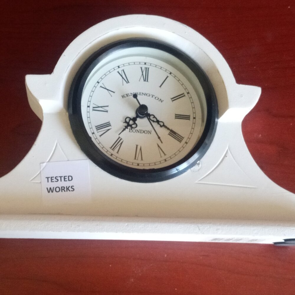 Kensington London Quartz Wooden Desk Clock Roman Numerals Decoration Collectible